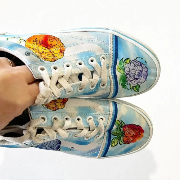 Vans X ONE PIECE Colab Devil Fruit Printed Canvas Classics Womens Size 5 Men 3.5 - Picture 5 of 16